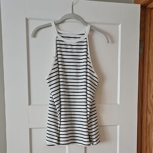 Striped Black and White Tank Top